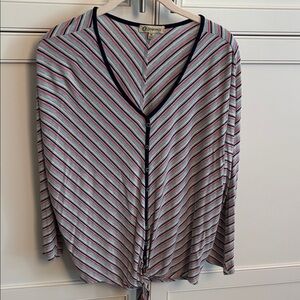 Democracy Striped Button-Down Shirt - Red, Blue, White